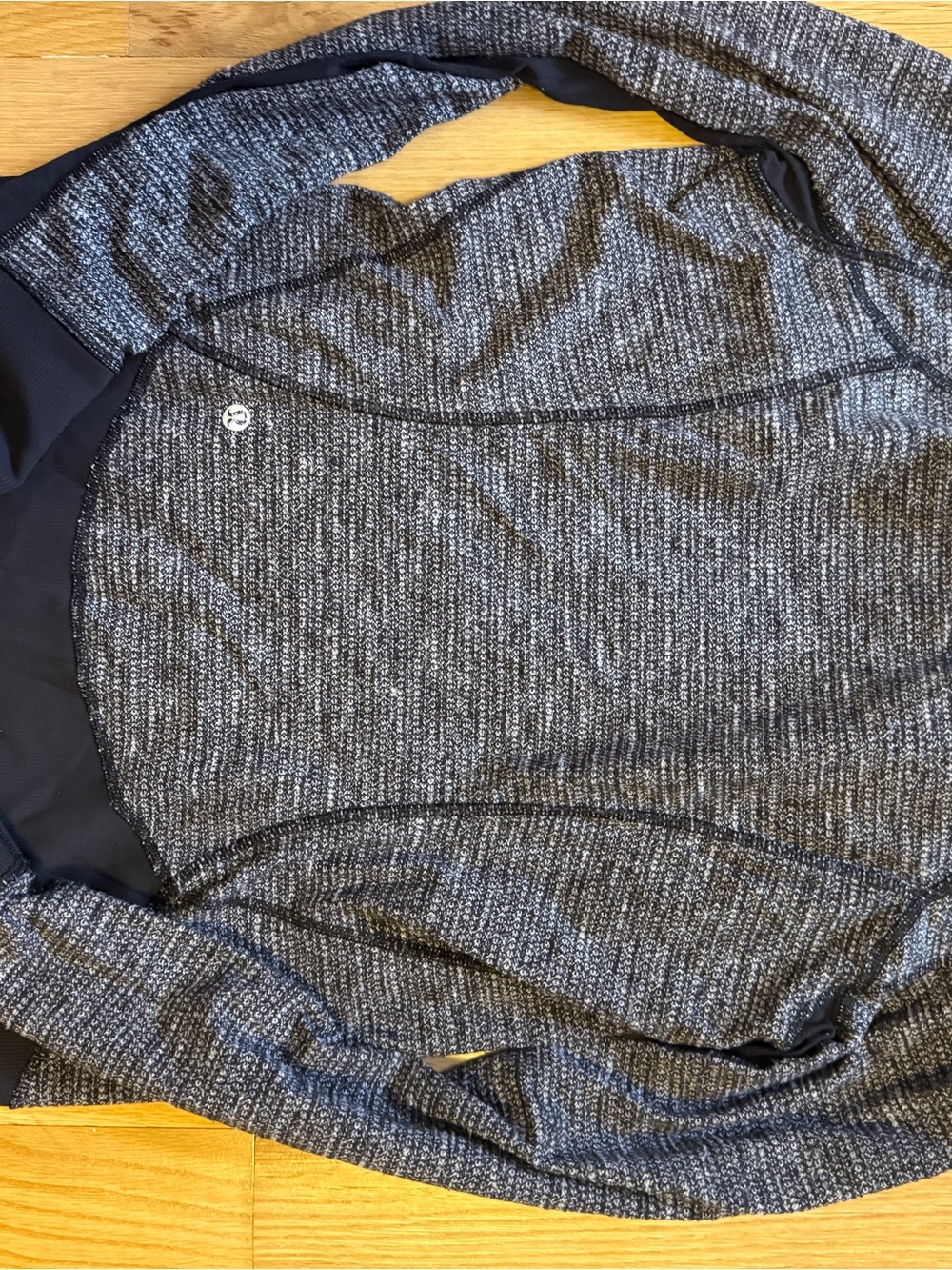 lululemon athletica Black and Gray Marled Zip-Up Jacket